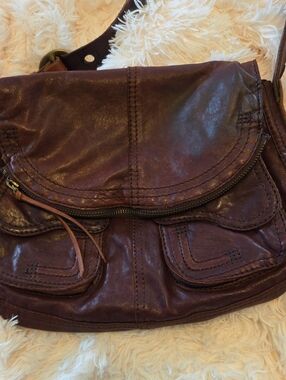 Lucky Brand Women's Brown Leather Crossbody Bag - Classic Everyday Style
